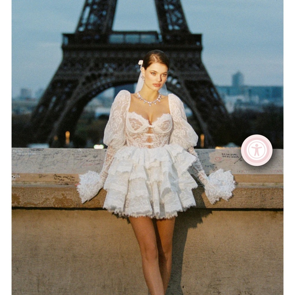Nana Jacqueline Penelope Lace Dress White